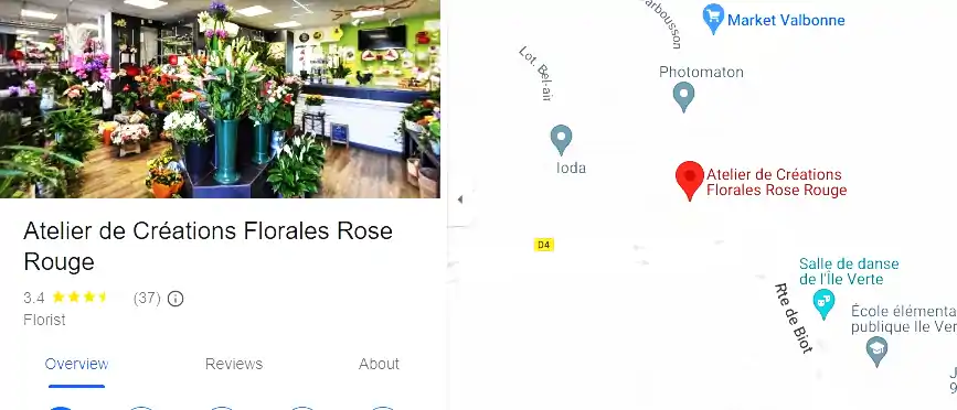 Atelier de Créations Florales Rose Rouge à Valbonne