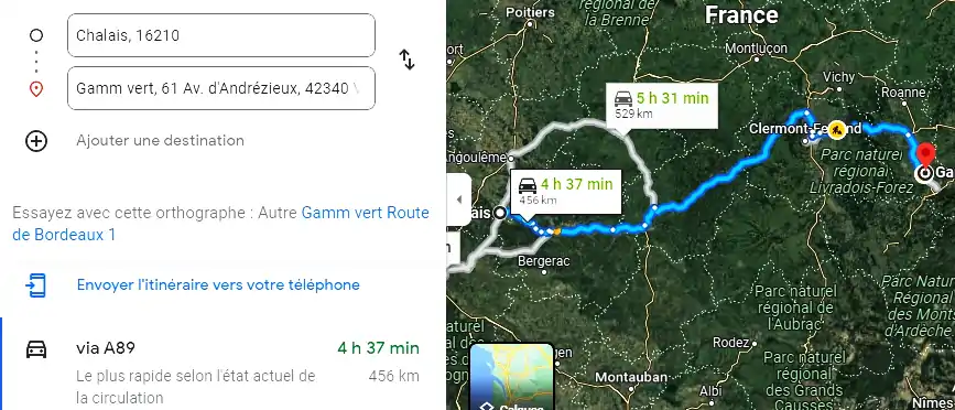 Gamm vert à Chalais