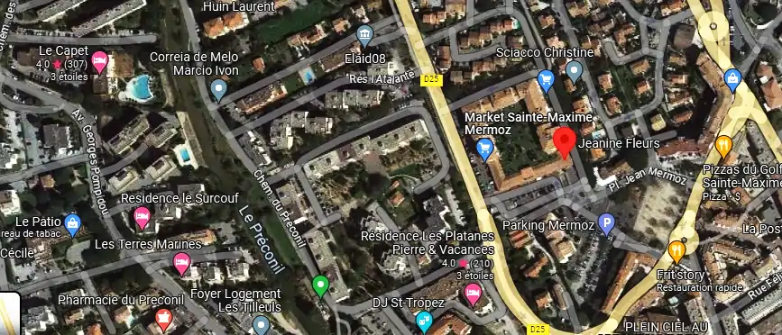 Retrouvez le fleuriste Jeanine Fleurs situé à Sainte-Maxime (83120) en Provence-Alpes-Côte d&rsquo;Azur pour un bouquet de fleur, une livraison de fleurs dans le département Var. Vous pourrez consulter facilement les horaires d&rsquo;ouverture chez Jeanine Fleurs afin de convenir d&rsquo;une heure [&hellip;]