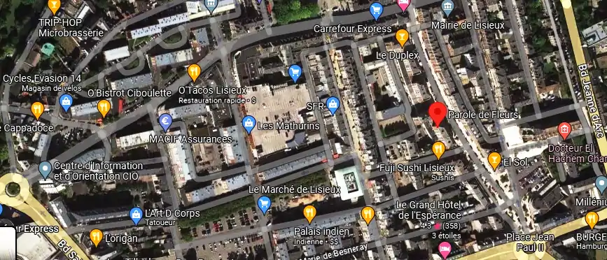 Livraison fleurs à Lisieux