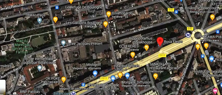 Livraison fleurs à 92100 Boulogne-Billancourt